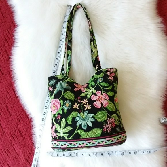 Vera Bradley Green Pattern Tote - Picture 3 of 8